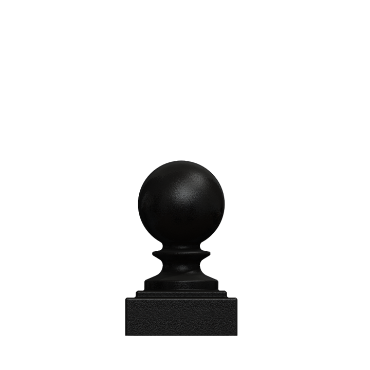 Cast-Iron Post Cap – Ball Style – 2-inch x 2-inch