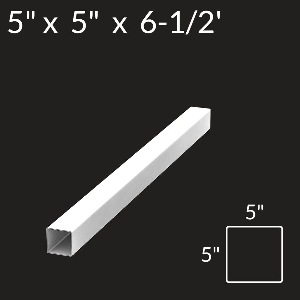 5-inch-x-5-inch-x-6-1-2-foot-vinyl-fence-post-end-white