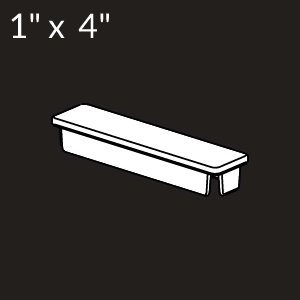 1-inch x 4-inch Vinyl Rail Cap - White