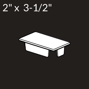 2-inch x 3-1/2-inch Vinyl Rail Cap - White