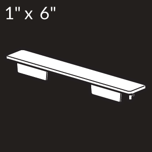 1-inch x 6-inch Vinyl Rail Cap - White