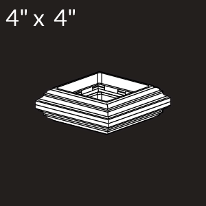 4-inch x 4-inch Vinyl Post Knuckle - White