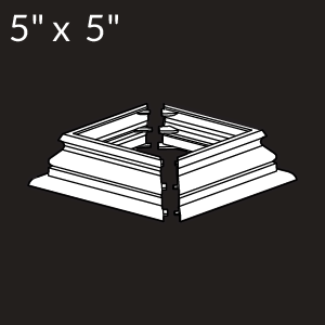 5-inch x 5-inch Vinyl Post Skirt - Federation - White