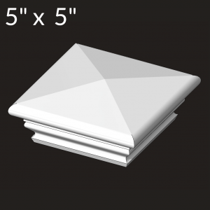 5-inch x 5-inch Vinyl Post Cap - Federation - White