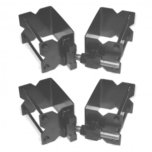 Gate Hinge Set - Commercial - Stainless Steel - Black