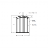 Iron Gate - Arched - 48-inch x 42-inch - Denali