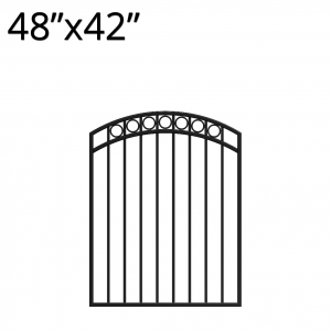 Iron Gate - Arched - 48-inch x 42-inch - Denali