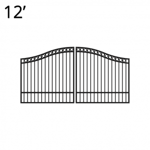 Iron Estate Gate - 60-inch x 12-foot Double - Denali