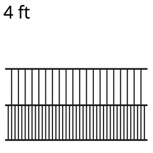 Iron Fence Panel - 48-inch x 94-inch - Fido