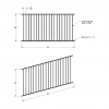 Iron Fence Panel - Rake - 48-inch x 94-inch - Yukon