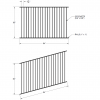 Iron Fence Panel - Rake - 60-inch x 94-inch - Yukon