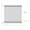 Iron Fence Panel - Commercial - 96-inch x 94-inch - Summit