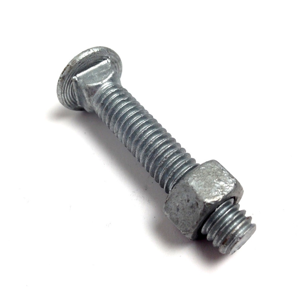 Hot Dip Galvanized 80 Pieces Of Each 3/8-16 x 3”  Carriage Bolts AND Nuts 
