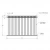 Iron Fence Panel - 60-inch x 94-inch - Denali