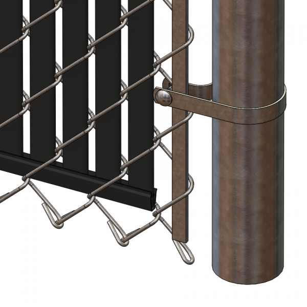 PDS BL ChainLink Fence Slats Bottom Lock 5 Foot Black Fence Supply Inc.