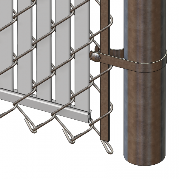 PDS BL - Chain-Link Fence Slats - Bottom Lock - 6 Foot - Gray - Fence ...