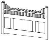 6-foot x 48-inch Vinyl Fence Gate - Privacy - Cambridge - Step - White